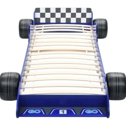 vidaXL Kinderbed raceauto blauw 90x200 cm
