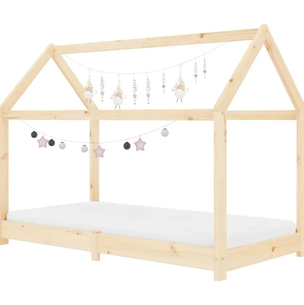 vidaXL Kinderbedframe massief grenenhout 70x140 cm