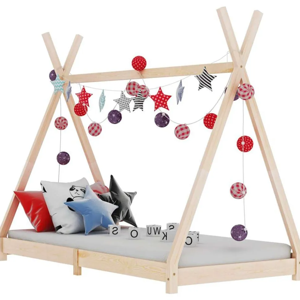 vidaXL Kinderbedframe massief grenenhout 70x140 cm