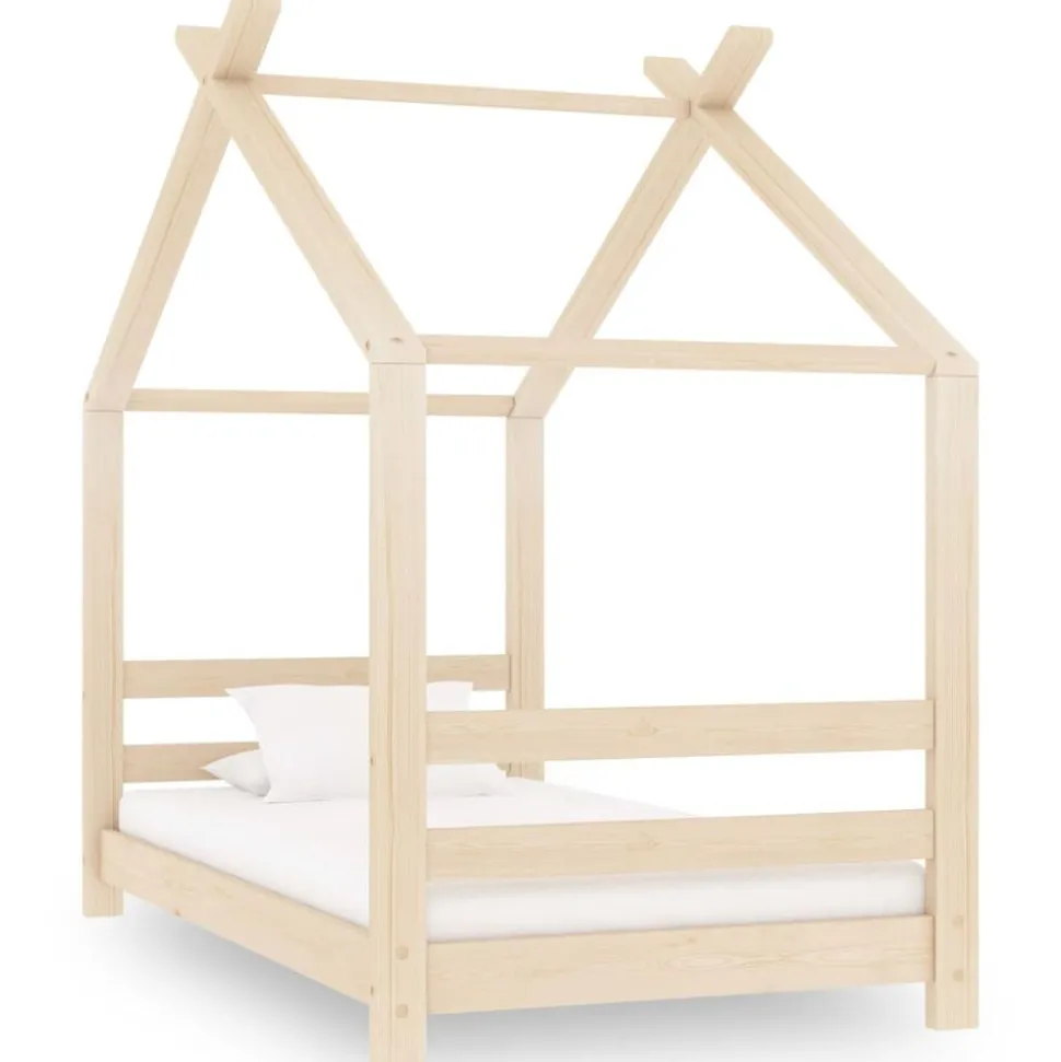 vidaXL Kinderbedframe massief grenenhout 70x140 cm