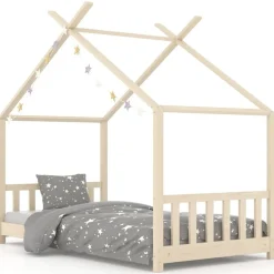 vidaXL Kinderbedframe massief grenenhout 70x140 cm