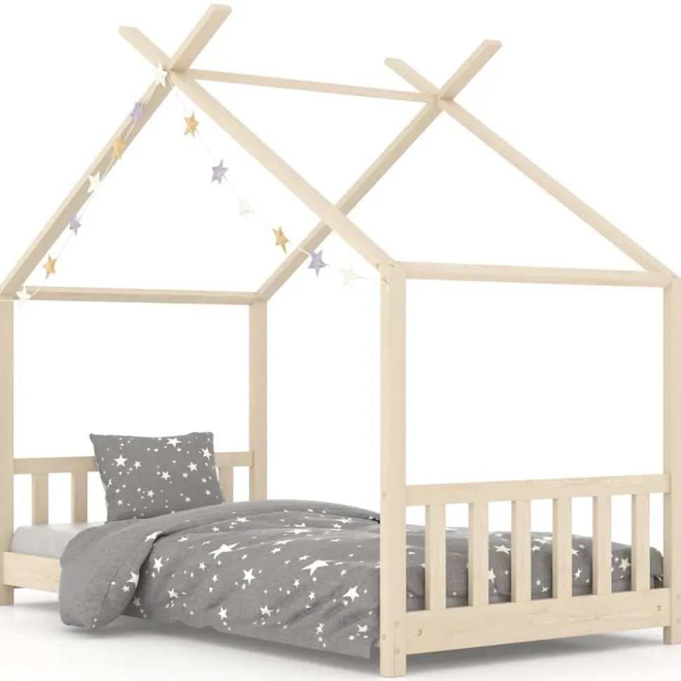 vidaXL Kinderbedframe massief grenenhout 70x140 cm