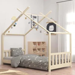 vidaXL Kinderbedframe massief grenenhout 70x140 cm