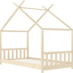 vidaXL Kinderbedframe massief grenenhout 70x140 cm