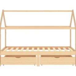 vidaXL Kinderbedframe met lades massief grenenhout 90x200 cm