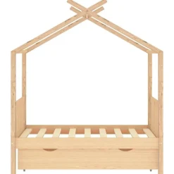 vidaXL Kinderbedframe met lade massief grenenhout 70x140 cm