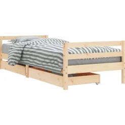 vidaXL Kinderbedframe met lades 80x200 cm massief grenenhout