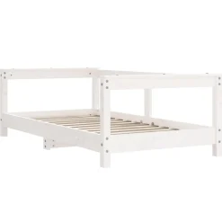 vidaXL Kinderbedframe 70x140 cm massief grenenhout wit