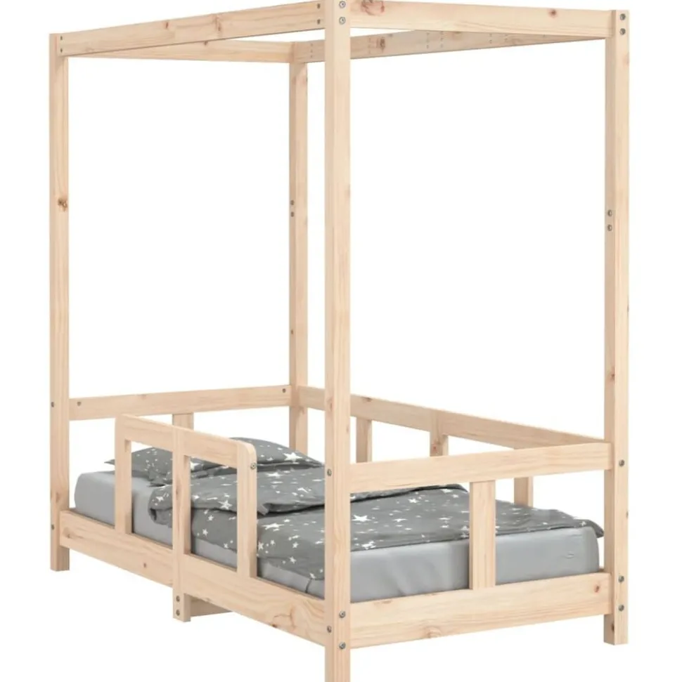 vidaXL Kinderbedframe 70x140 cm massief grenenhout