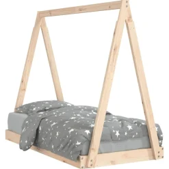 vidaXL Kinderbedframe 70x140 cm massief grenenhout
