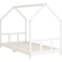 vidaXL Kinderbedframe 90x200 cm massief grenenhout wit