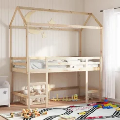 vidaXL Kinderbedhuisje 217x95,5x159 cm massief grenenhout