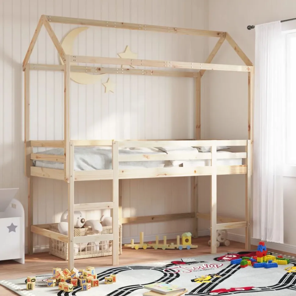 vidaXL Kinderbedhuisje 217x95,5x159 cm massief grenenhout