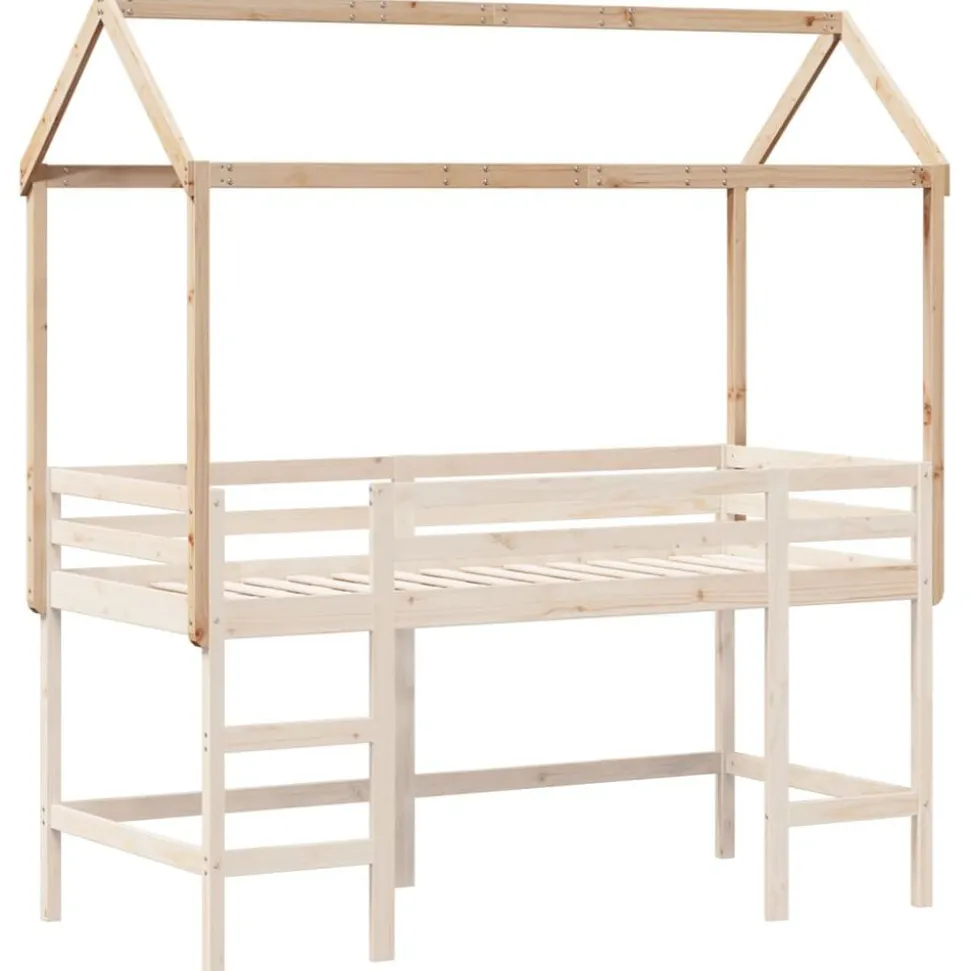 vidaXL Kinderbedhuisje 217x95,5x159 cm massief grenenhout