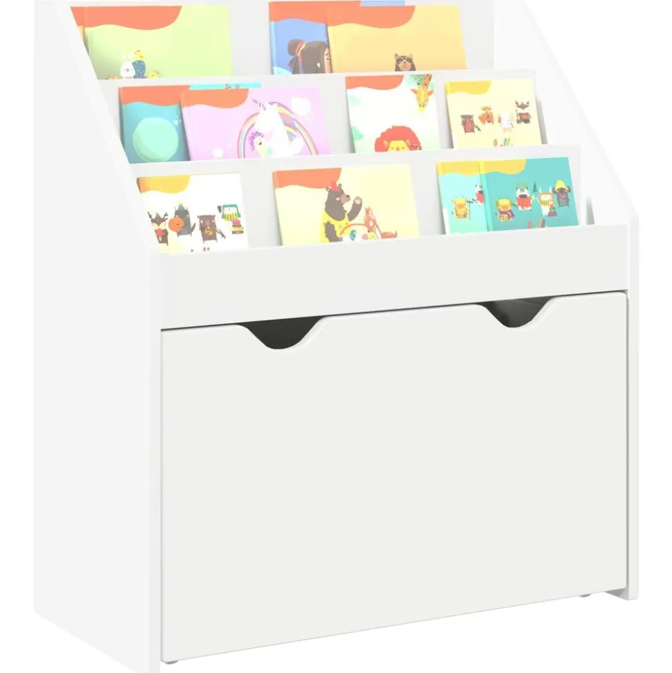 vidaXL Kinderen Boekenkast met lade Wit 60 x 29,5 x 69 cm Bewerkt hout