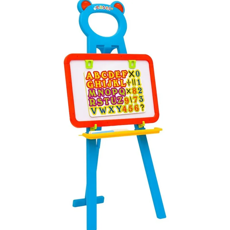 vidaXL Kinderezel met krijtbord en whiteboard 2-in-1