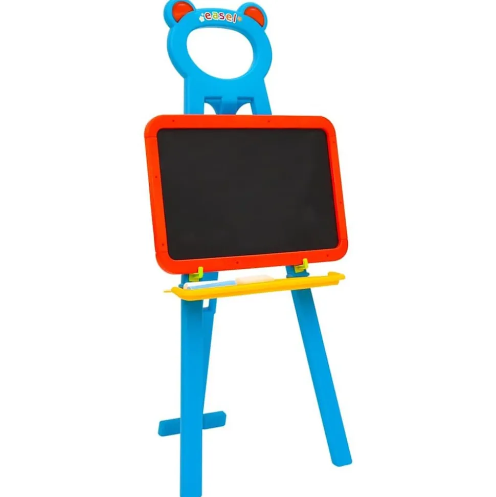 vidaXL Kinderezel met krijtbord en whiteboard 2-in-1