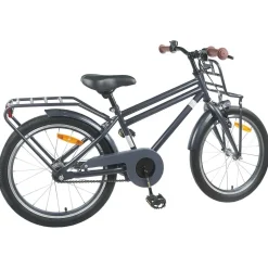 vidaXL Kinderfiets 18 Inch voor 5-7 jaar Donkergrijs