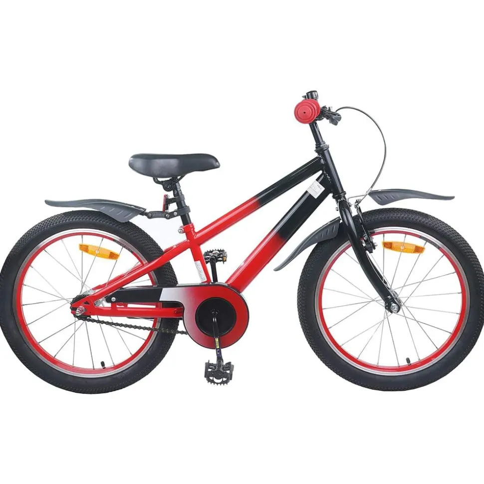 vidaXL Kinderfiets 18 Inch voor 5-7 jaar Blauw Zwart
