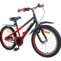 vidaXL Kinderfiets 18 Inch voor 5-7 jaar Blauw Zwart