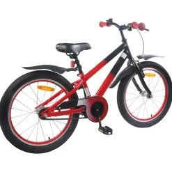 vidaXL Kinderfiets 18 Inch voor 5-7 jaar Blauw Zwart