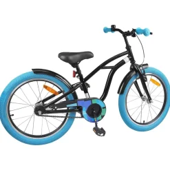 vidaXL Kinderfiets 18 Inch voor 5-7 jaar Zwart