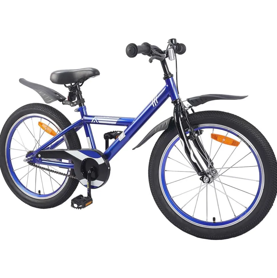 vidaXL Kinderfiets 18 Inch voor 5-7 jaar Donkerblauw