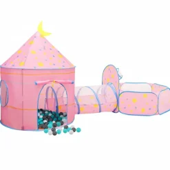 vidaXL Kinderspeeltent met 250 ballen 301x120x128 cm roze