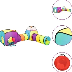 vidaXL Kinderspeeltent met 250 ballen 190x264x90 cm meerkleurig