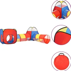 vidaXL Kinderspeeltent met 250 ballen 190x264x90 cm meerkleurig