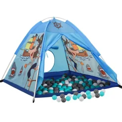 vidaXL Kinderspeeltent met 250 ballen 120x120x90 cm blauw