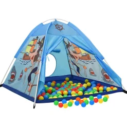 vidaXL Kinderspeeltent met 250 ballen 120x120x90 cm blauw
