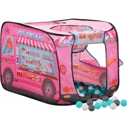 vidaXL Kinderspeeltent met 250 ballen 70x112x70 cm roze