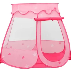 vidaXL Kinderspeeltent met 250 ballen 102x102x82 cm roze