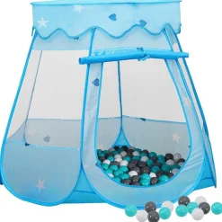 vidaXL Kinderspeeltent met 250 ballen 102x102x82 cm blauw