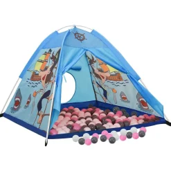vidaXL Kinderspeeltent met 250 ballen 120x120x90 cm blauw