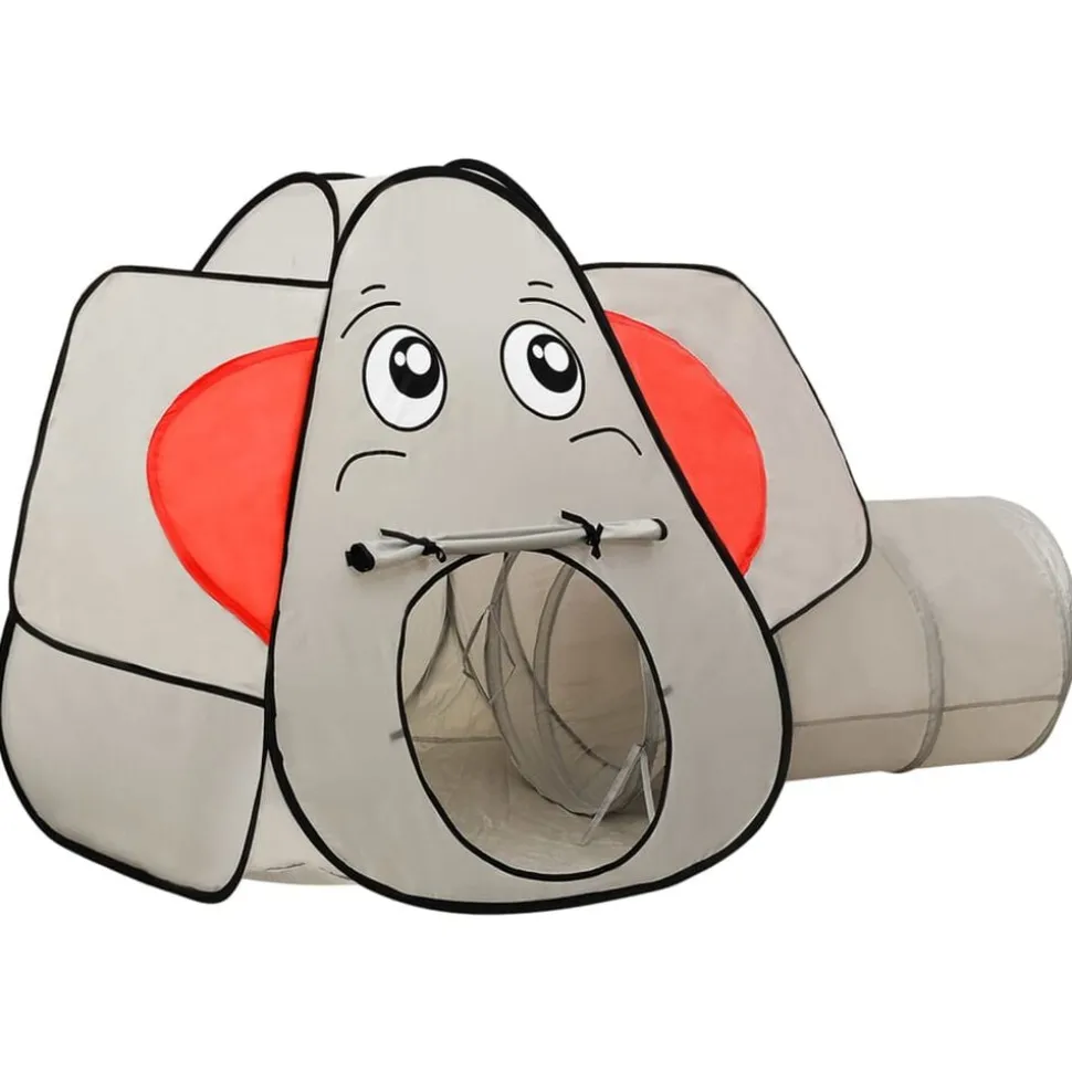 vidaXL Kinderspeeltent Olifant 174x86x101 cm grijs