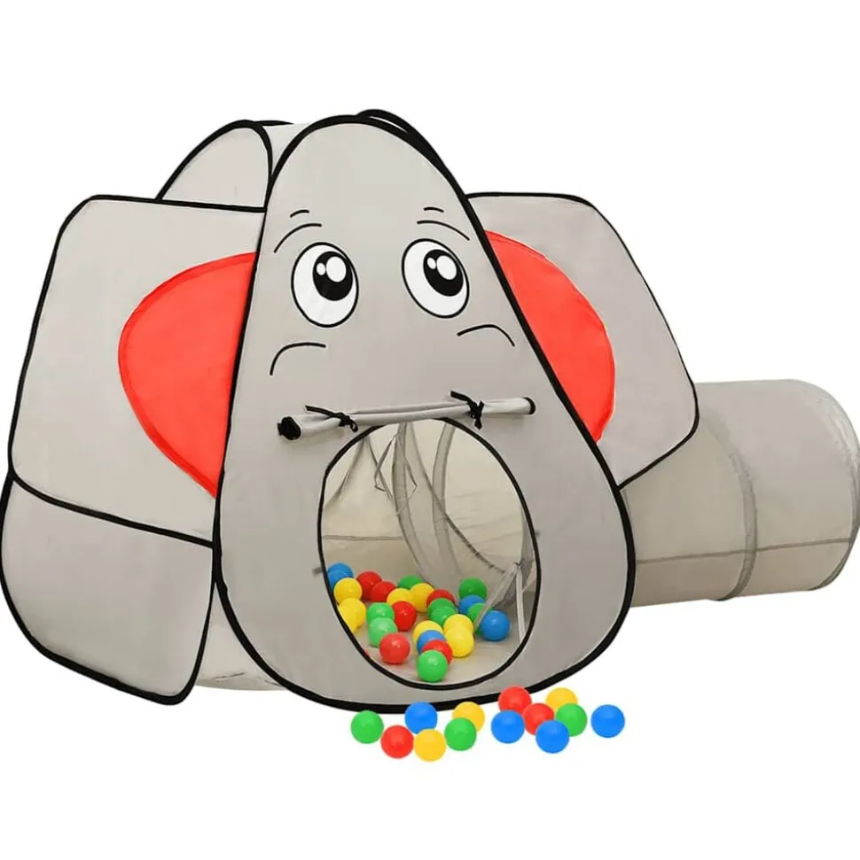 vidaXL Kinderspeeltent Olifant 174x86x101 cm grijs