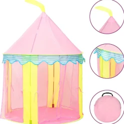 vidaXL Kinderspeeltent 100x100x127 cm roze