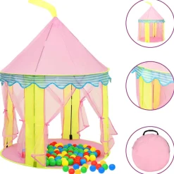 vidaXL Kinderspeeltent 100x100x127 cm roze