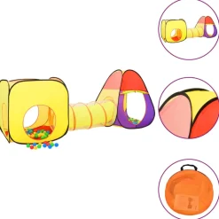 vidaXL Kinderspeeltent 255x80x100 cm meerkleurig
