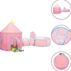 vidaXL Kinderspeeltent 301x120x128 cm roze