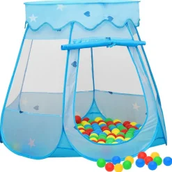 vidaXL Kinderspeeltent 102x102x82 cm blauw