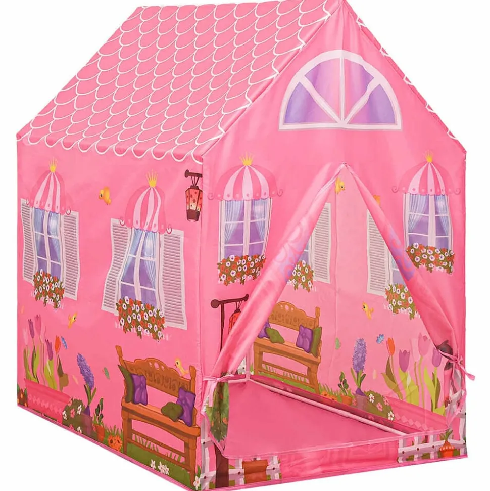 vidaXL Kinderspeeltent 69x94x104 cm roze