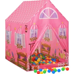 vidaXL Kinderspeeltent 69x94x104 cm roze