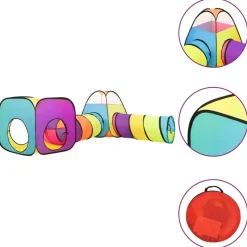vidaXL Kinderspeeltent 190x264x90 cm meerkleurig