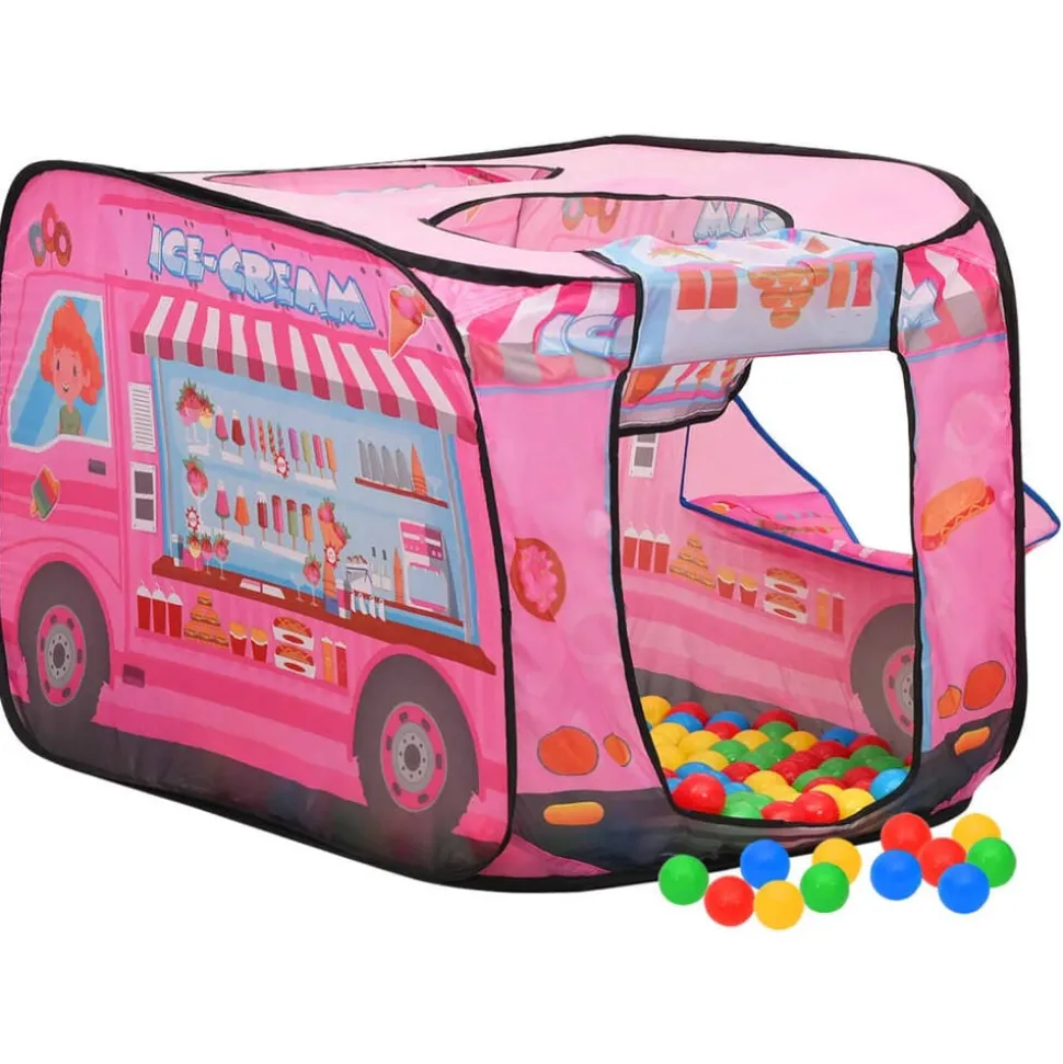 vidaXL Kinderspeeltent 70x112x70 cm roze