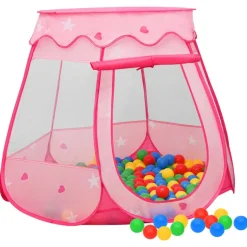 vidaXL Kinderspeeltent 102x102x82 cm roze