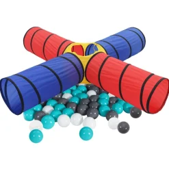 vidaXL Kinderspeeltunnel met 250 ballen meerkleurig