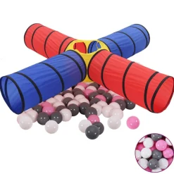 vidaXL Kinderspeeltunnel met 250 ballen meerkleurig
